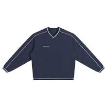 Load image into Gallery viewer, Unisex Color Block V-Neck Sweatshirt
