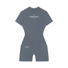 Load image into Gallery viewer, Women's Quarter-Zip Short Sleeve Romper
