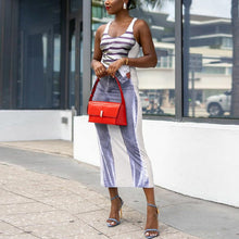 Load image into Gallery viewer, Funny like denim print personality dress U-neck sleeveless sundress street photo
