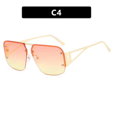 Load image into Gallery viewer, Square sunglasses, sunglasses half frame versatile sunglasses
