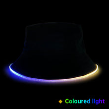 Load image into Gallery viewer, Outdoor Leisure Fishing Naked Sun Hat Tourism Sun Hat Led Light Fiber Luminous Bucket Hat
