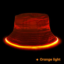 Load image into Gallery viewer, Outdoor Leisure Fishing Naked Sun Hat Tourism Sun Hat Led Light Fiber Luminous Bucket Hat
