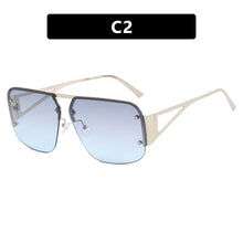 Load image into Gallery viewer, Square sunglasses, sunglasses half frame versatile sunglasses
