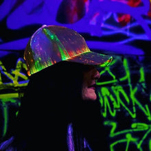 Load image into Gallery viewer, Christmas Gift LED Optical Fiber Luminous Hat Black And White Luminous Hat Outdoor LED Baseball Cap
