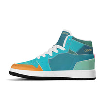 Load image into Gallery viewer, Children High-Top Synthetic Leather Sneakers
