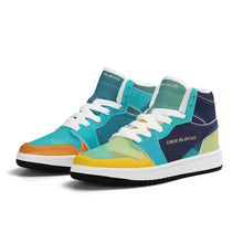 Load image into Gallery viewer, Children High-Top Synthetic Leather Sneakers
