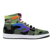 Load image into Gallery viewer, D16 High-Top Synthetic Leather Sneakers - White
