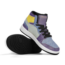 Load image into Gallery viewer, Children High-Top Synthetic Leather Sneakers
