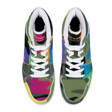 Load image into Gallery viewer, D16 High-Top Synthetic Leather Sneakers - White
