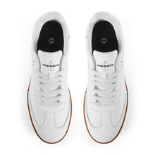 Load image into Gallery viewer, Classic White Retro Court Sneaker — Gum Sole Edition

