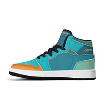 Load image into Gallery viewer, Children High-Top Synthetic Leather Sneakers

