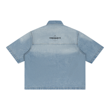 Load image into Gallery viewer, Unisex Vintage Wash Boxy Short Denim Shirt
