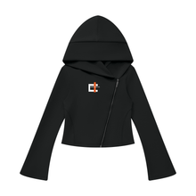 Load image into Gallery viewer, Women's Bell Sleeve Full Zip Hoodie
