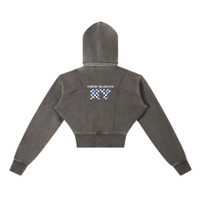 Load image into Gallery viewer, Vintage Washed Cropped Fleece Hoodie
