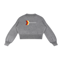 Load image into Gallery viewer, Mineral Wash Balloon Sleeve Cropped Sweater
