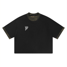Load image into Gallery viewer, Unisex Mineral Washed Boxy Panel T-Shirt
