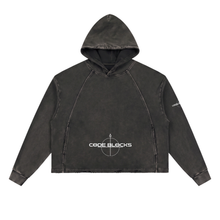 Load image into Gallery viewer, Vintage Washed Frayed-Hem Hoodie

