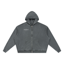 Load image into Gallery viewer, Unisex Vintage Wash Full Zip Boxy Hoodie
