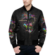 Load image into Gallery viewer, Men's All Over Print Quilted Bomber Jacket(Model H33)
