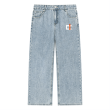 Load image into Gallery viewer, Unisex Vintage Wash Straight Leg Jeans
