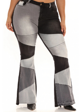 Load image into Gallery viewer, Stitched Wide-Leg Jeans H7XHRQYYKN
