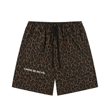 Load image into Gallery viewer, Unisex Heavyweight Leopard Drawstring Shorts
