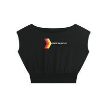 Load image into Gallery viewer, Women’s Boatneck Raw Edge Crop T-Shirt

