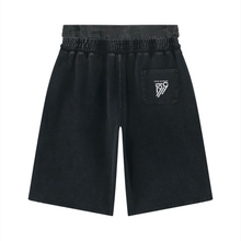 Load image into Gallery viewer, Unisex Vintage Wash Distressed Wide Leg Shorts
