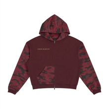 Load image into Gallery viewer, Unisex Colorblock Camo Full Zip Boxy Hoodie
