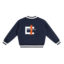 Load image into Gallery viewer, V-Neck Contrast Collar Boxy Sweatshirt

