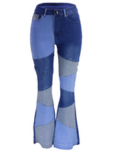 Load image into Gallery viewer, Stitched Wide-Leg Jeans H7XHRQYYKN
