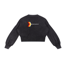 Load image into Gallery viewer, Mineral Wash Balloon Sleeve Cropped Sweater
