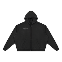 Load image into Gallery viewer, Unisex Vintage Wash Full Zip Boxy Hoodie
