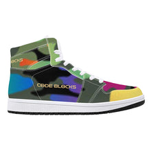 Load image into Gallery viewer, D16 High-Top Synthetic Leather Sneakers - White
