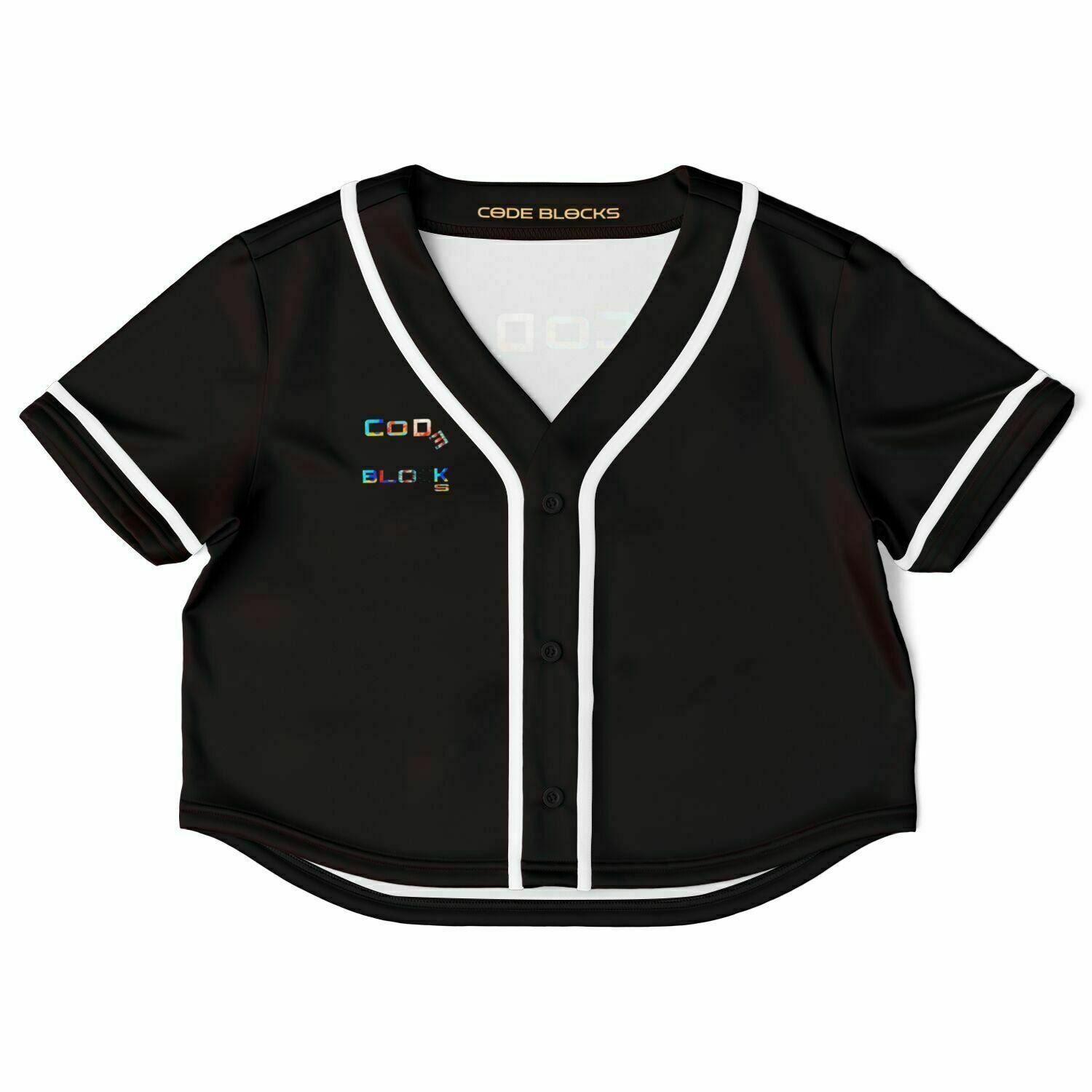 Cropped Baseball Jersey AOP CODEBLOCKSCLOTHING