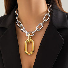 Load image into Gallery viewer, Geometric Chain Double Layer Necklace HEDTT5DEYE
