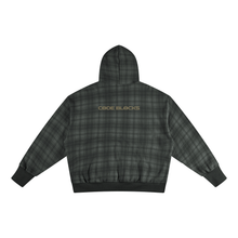 Load image into Gallery viewer, Unisex Plaid Color Block Hoodie
