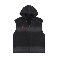 Load image into Gallery viewer, Vintage Washed Zip-Up Hooded Tank Top
