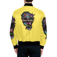 Load image into Gallery viewer, Men's All Over Print Quilted Bomber Jacket(Model H33)
