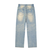 Load image into Gallery viewer, Sun Fade Raw Hem Denim Jeans
