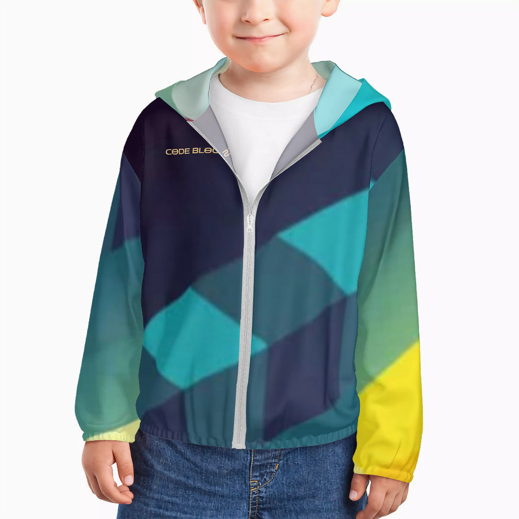 HC_F2 Kids Sun Protective Lightweight Zipper Hoodie
