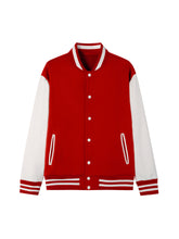 Load image into Gallery viewer, Two-Tone Fleeced Varsity Jacket
