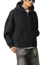 Load image into Gallery viewer, Fleeced Full-Zip Boxy Hoodie
