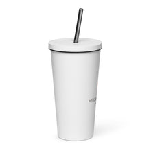 Load image into Gallery viewer, Insulated tumbler with a straw
