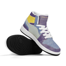 Load image into Gallery viewer, Children High-Top Synthetic Leather Sneakers
