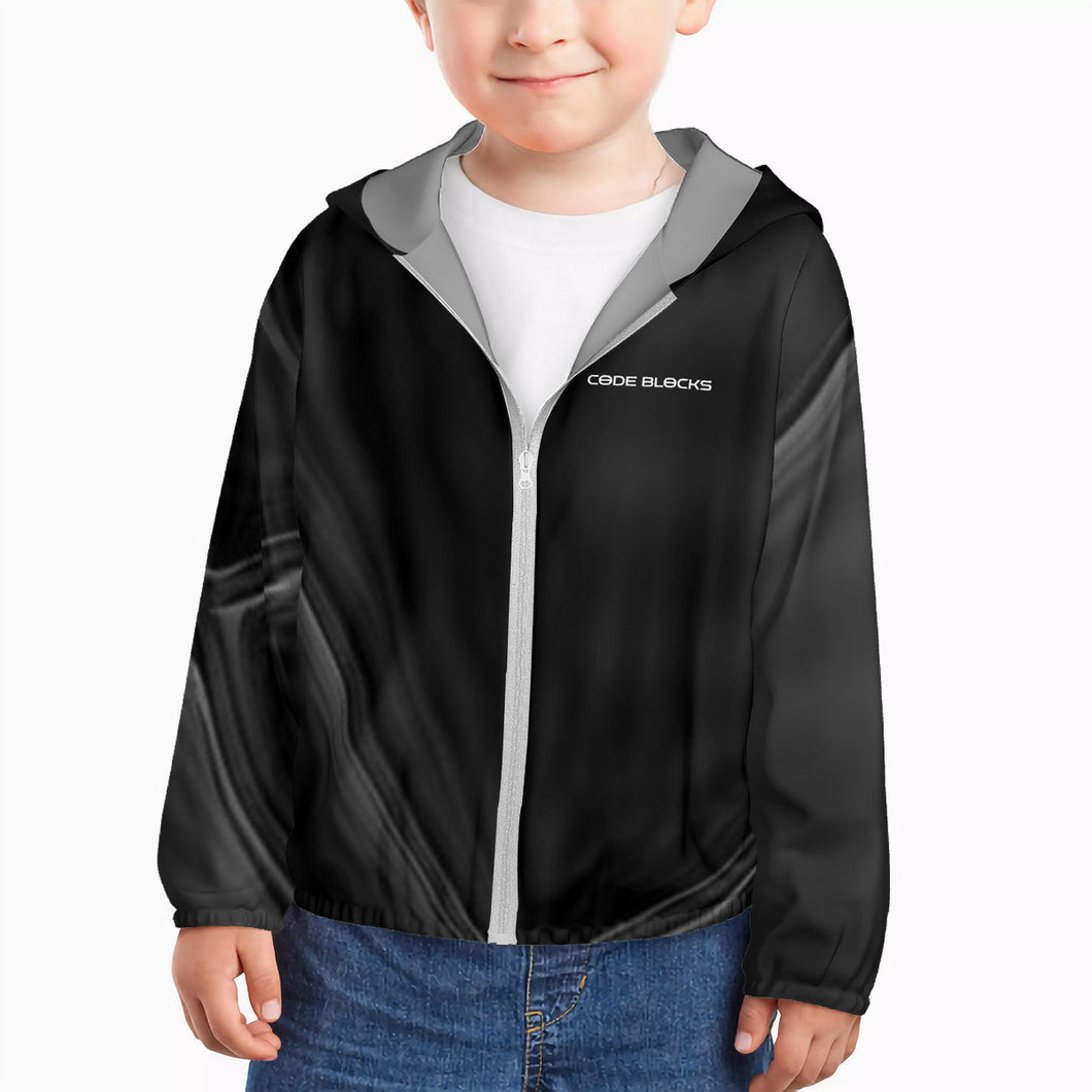 HC_F2 Kids Sun Protective Lightweight Zipper Hoodie