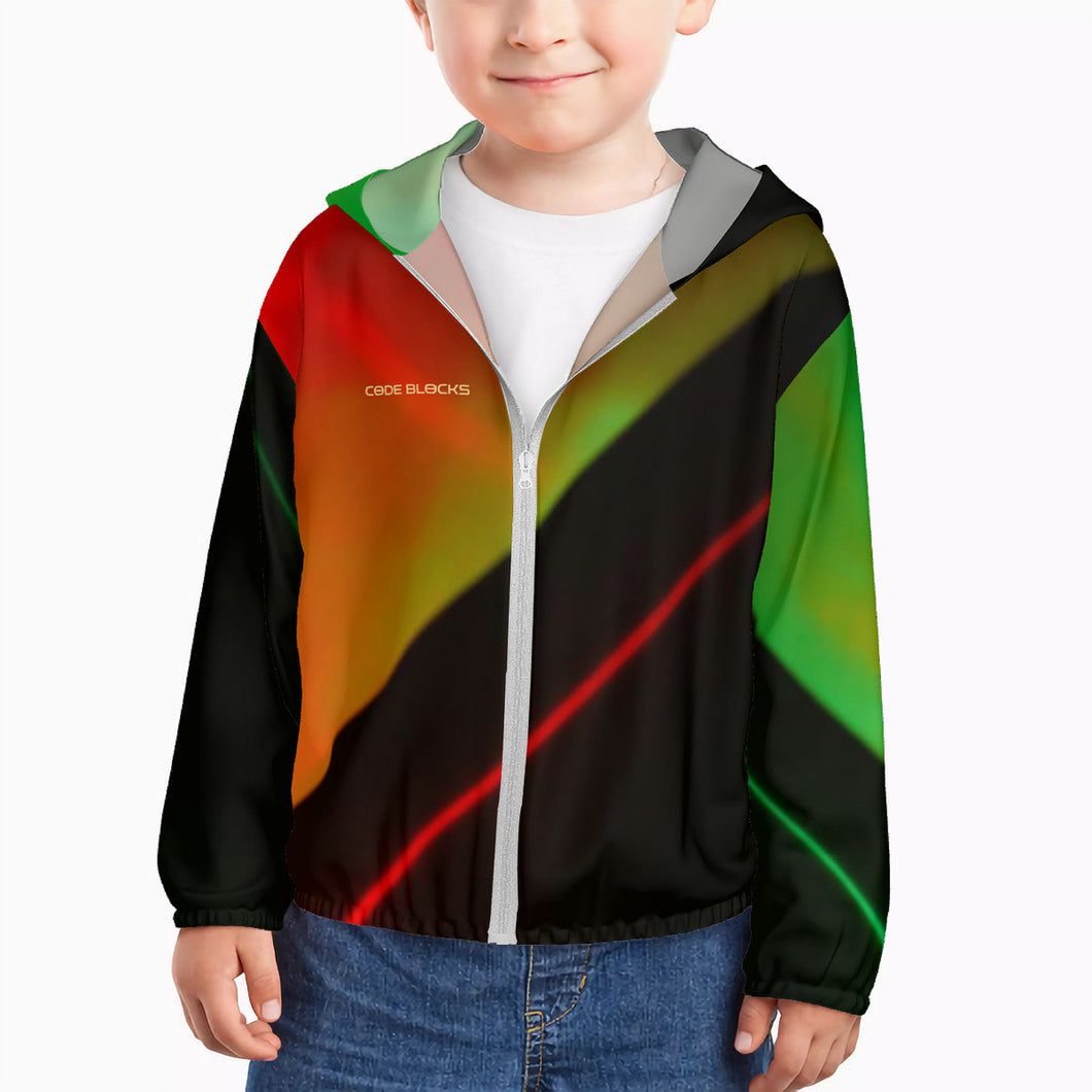 HC_F2 Kids Sun Protective Lightweight Zipper Hoodie