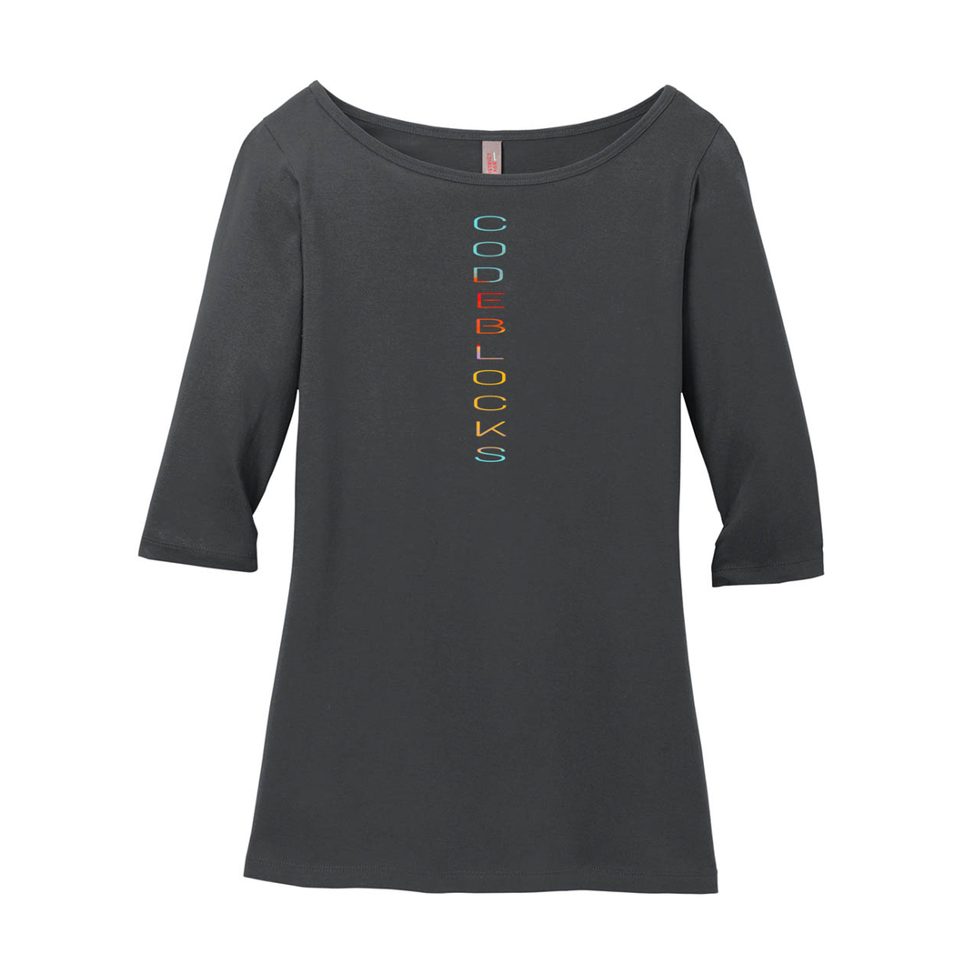 DM107L District ® Women’s Perfect Weight ® 3/4-Sleeve Tee