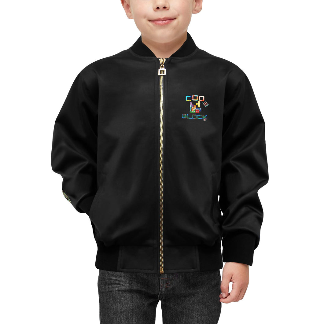 Kids' Bomber Jacket with Pockets (H40)