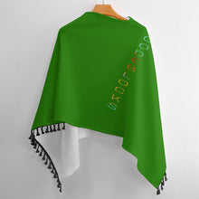 Load image into Gallery viewer, Knitted Cape With Fringed Edge
